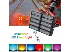 RGB Color - 500W Outdoor Color Changing LED Flood Light with Remote Controller